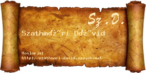 Szathmári Dávid névjegykártya