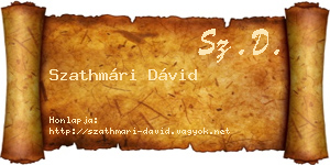 Szathmári Dávid névjegykártya