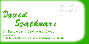 david szathmari business card