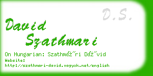 david szathmari business card